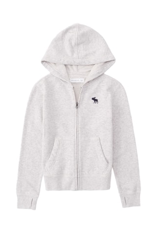 Sweat com capuz polar - Cinzento-claro mesclado