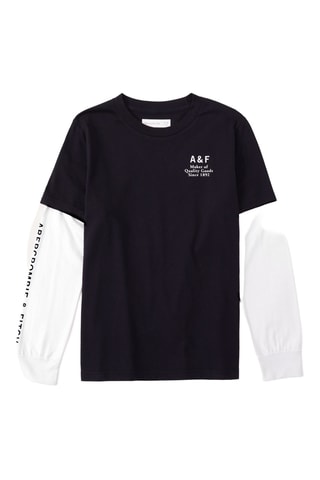 T-shirt efeito ilusório - Antracite