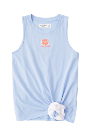 Camisola de alças e elástico de cabelo - Azul-celeste