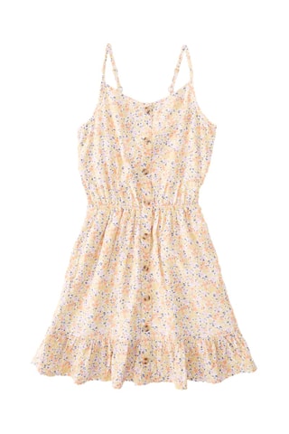 Vestido - Laranja e castanho-claro