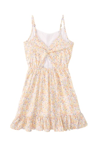 Vestido - Laranja e castanho-claro