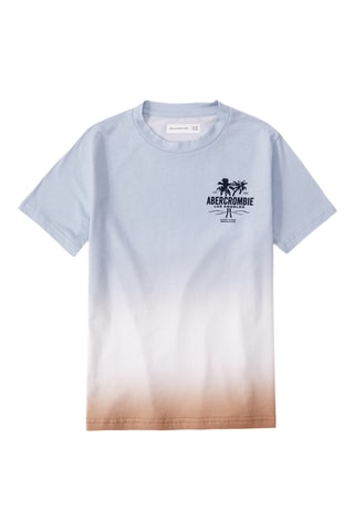 T-shirt tie and dye - Azul-claro e branco