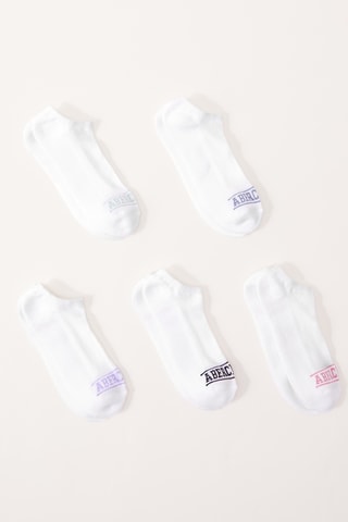 5 pares de meias curtas - Branco
