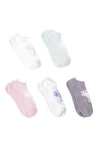 5 pares de meias curtas - Multicor