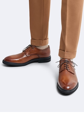 Richelieus en cuir - Marron clair