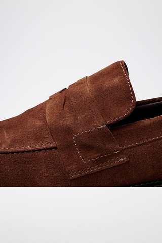 Mocassins en nubuck - Marron