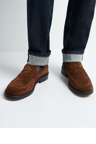 Mocassins en nubuck - Marron