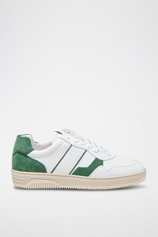 Baskets en cuir - Blanc et vert
