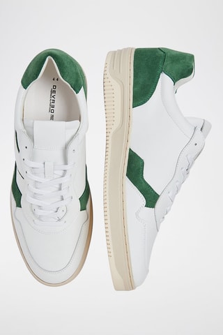 Baskets en cuir - Blanc et vert