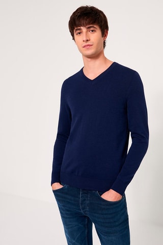 Pull en coton biologique Bleu marine