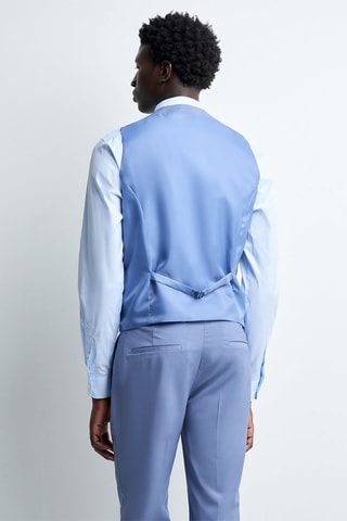 Gilet de costume en laine - Indigo
