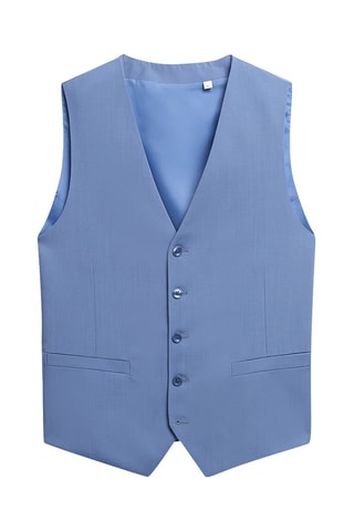 Gilet de costume en laine - Indigo