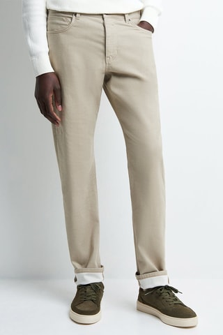 Pantalon regular - Beige