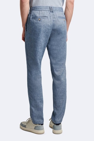 Chino en lin - Bleu