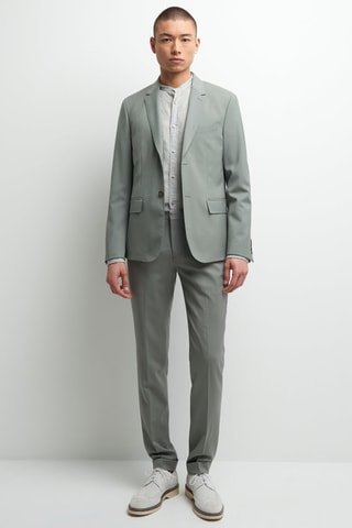 Veste extra-slim en laine - Vert