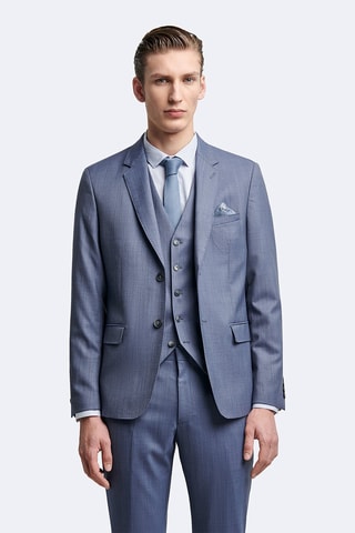 Veste de costume en laine - Bleu