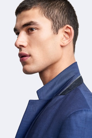 Veste de costume en laine - Bleu
