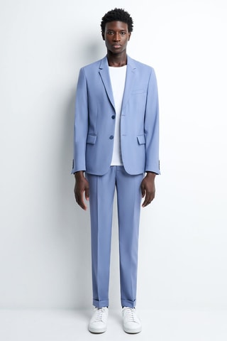 Veste de costume en laine - Bleu
