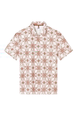 Chemise regular - Blanc et marron