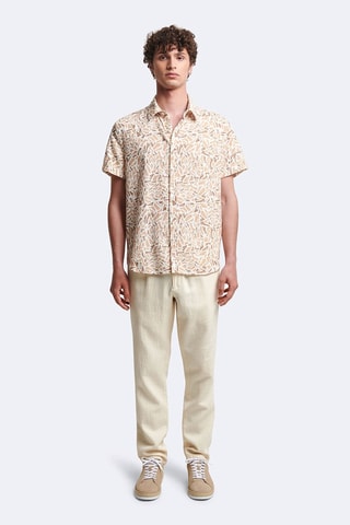 Chemise regular - Blanc et saumon