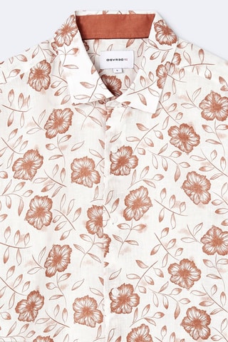 Chemise slim en lin - Blanc
