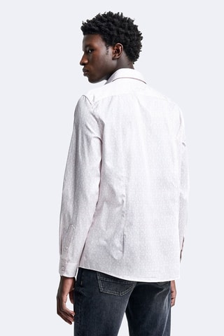 Chemise slim - Blanc et rose