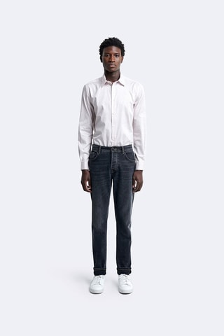Chemise slim - Blanc et rose