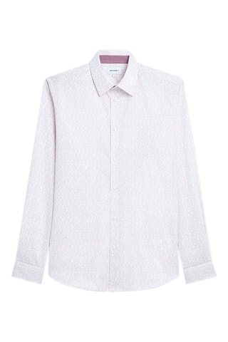 Chemise slim - Blanc et rose