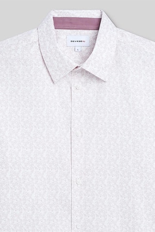 Chemise slim - Blanc et rose