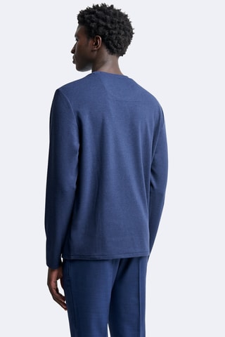 T-shirt manches longues jersey - Bleu