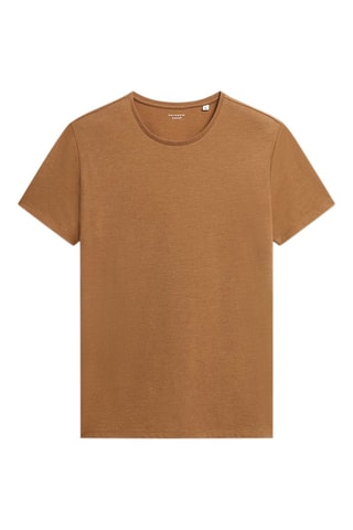 T-shirt slim - Marron clair