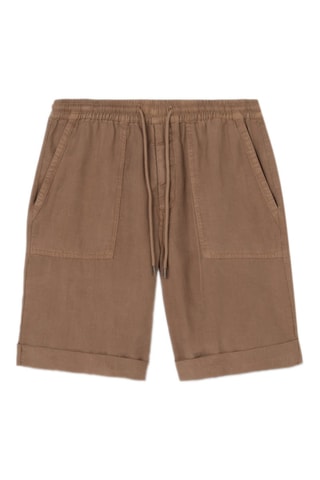 Bermuda en lin - Marron
