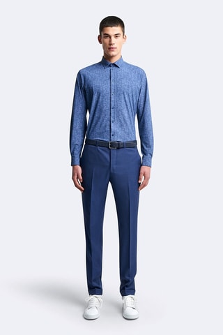 Pantalon de costume en laine - Bleu