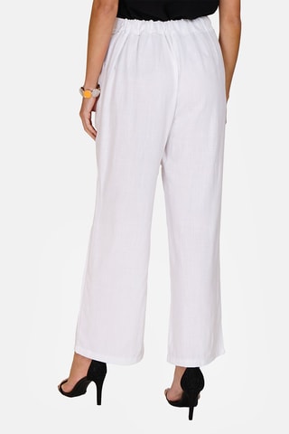 Pantalon wide legs - 
Blanc