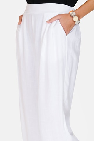 Pantalon wide legs - 
Blanc