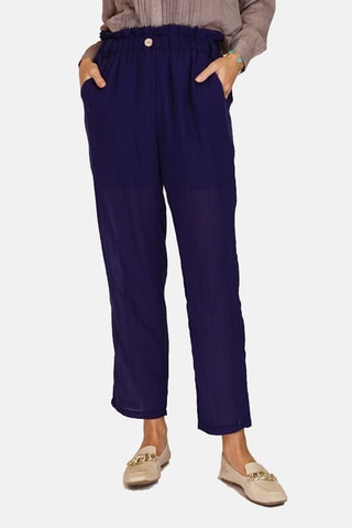 Pantalon en lin - 
Bleu