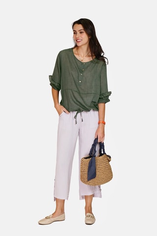 Top en lin - 
Vert
