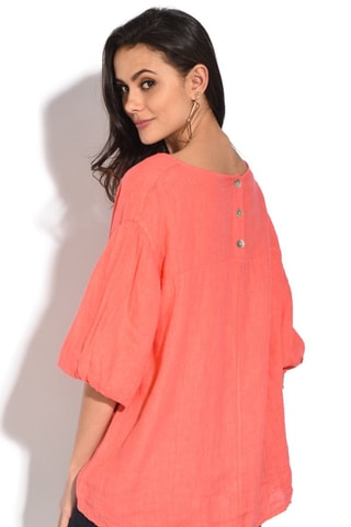 Top en lin - Corail