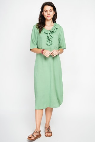 Robe longue en lin - Vert