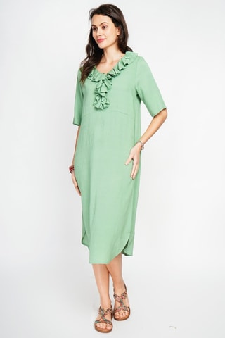 Robe longue en lin - Vert