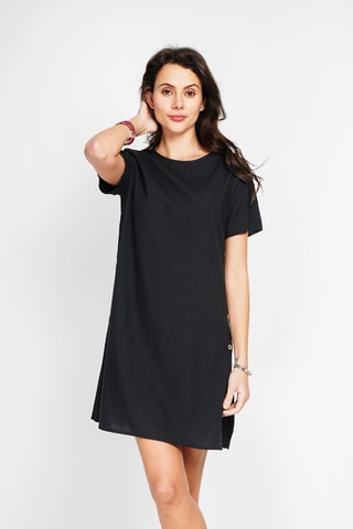 Robe en lin - Noir