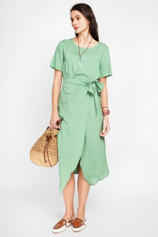 Robe longue en lin - Vert