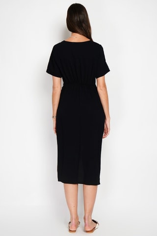 Robe longue en lin - Noir
