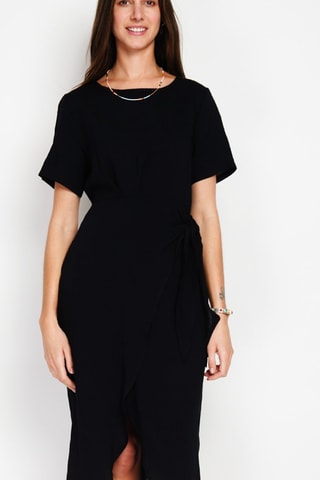 Robe longue en lin - Noir