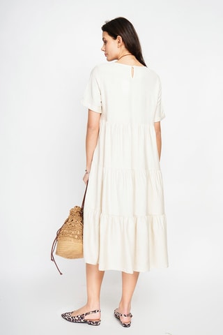 Robe patineuse en lin - Ecru