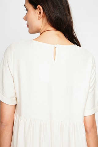 Robe patineuse en lin - Ecru