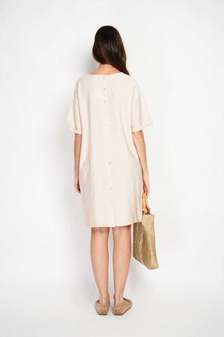 Robe droite en lin - Beige