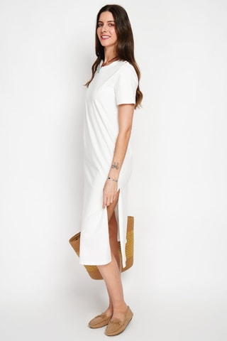 Robe longue en lin - Blanc