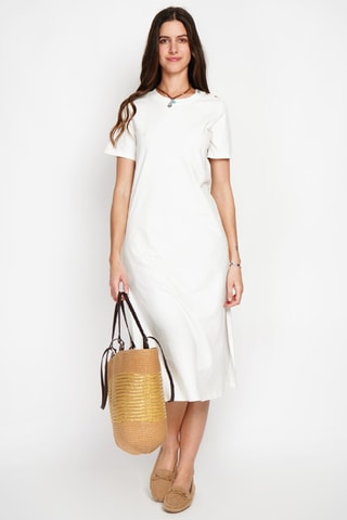 Robe longue en lin - Blanc