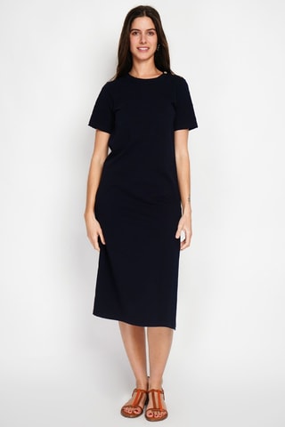 Robe longue en lin - Bleu nuit